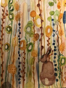 Herbst, Aquarell mit Buntstift, 36x48 cm, 165,00 € 